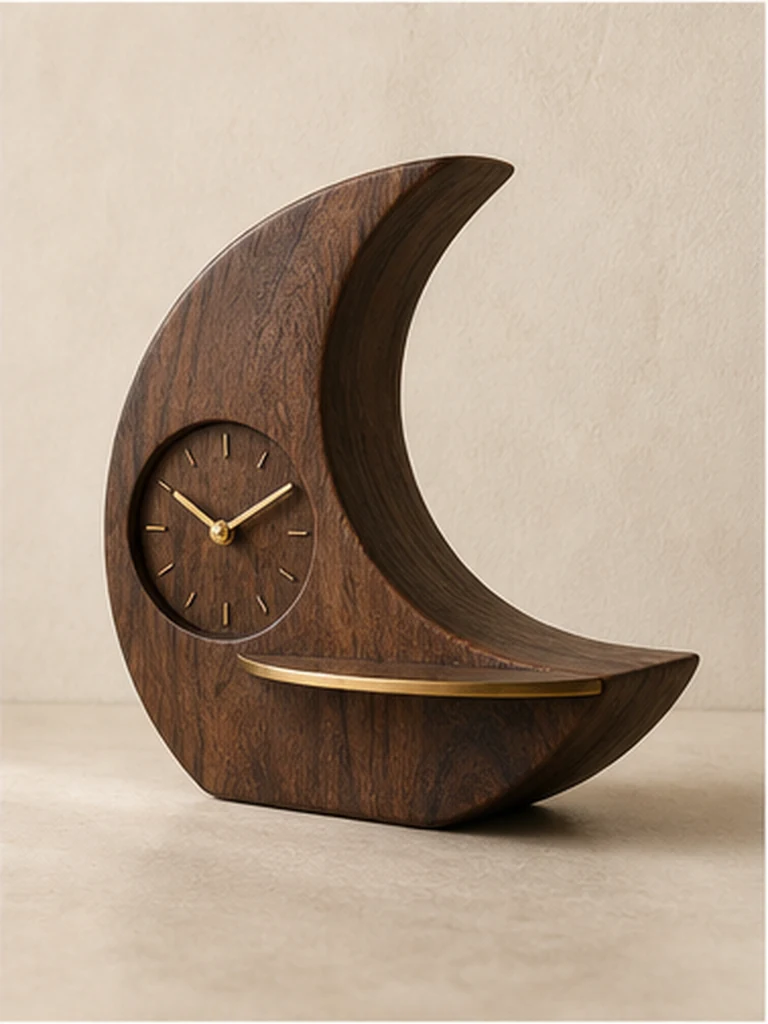 Crescent Shelf Clock